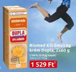 Benu Gyógyszertárak Biomed Körömvirág krém Dupla, 2x60 g ajánlat