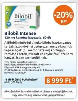 Benu Gyógyszertárak Bilobil Intense ajánlat