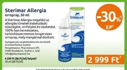 Benu Gyógyszertárak Sterimar Allergia ajánlat