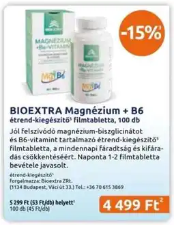 Benu Gyógyszertárak BIOEXTRA Magnézium + B6 ajánlat