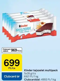Tesco Kinder tejszelet multipack ajánlat