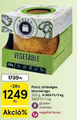 Tesco Polcz zöldséges lencseragu ajánlat