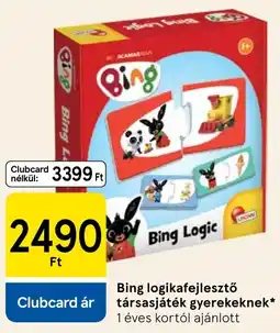 Tesco Bing logikafejlesztő társasjáték gyerekeknek ajánlat