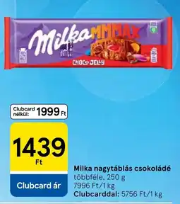 Tesco Milka nagytáblás csokoládé ajánlat