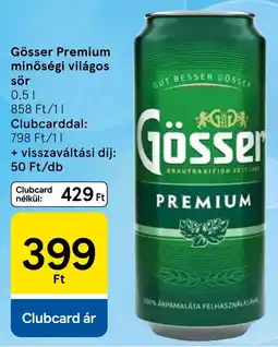 Tesco Gösser Premium minőségi világos sör ajánlat