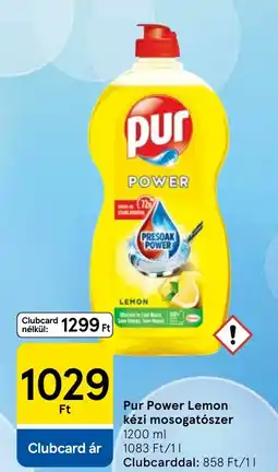 Tesco Pur Power Lemon kézi mosogatószer ajánlat
