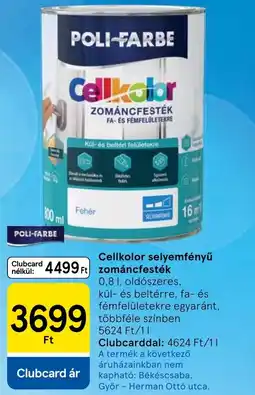 Tesco Cellkolor selyemfényű zománcfesték ajánlat