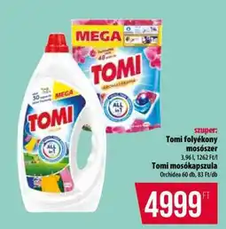 Coop Tomi folyékony mosószer és mosókapszula ajánlat