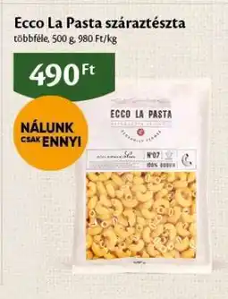 EcoFamily Ecco La Pasta száraztészta ajánlat
