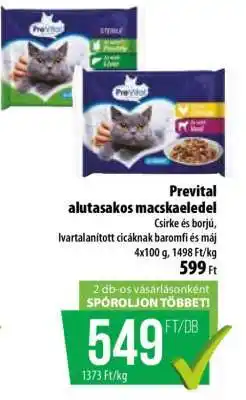 Coop PREVITAL Alutasakos macskaeledel ajánlat