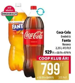 Coop Coca-Cola Eredeti íz / Fanta Narancs ajánlat