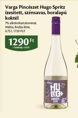 EcoFamily Varga Pincészet Hugo Spritz ízesített, szénsavas, boralapú koktél ajánlat