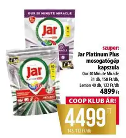 Coop JAR Platinum / Plus mosogatógép-kapszula ajánlat