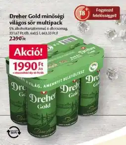 EcoFamily Dreher Gold minőségi világos sör multipack ajánlat