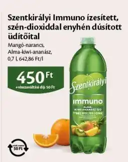 EcoFamily Szentkirályi Immuno ízesített, szén-dioxiddal enyhén dúsított üdítőital ajánlat