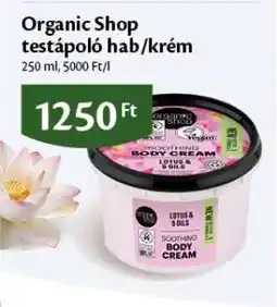 EcoFamily Organic Shop testápoló hab/krém ajánlat
