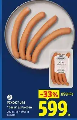 Lidl PIKOK PURE 'Bécsi'' juhbélben ajánlat