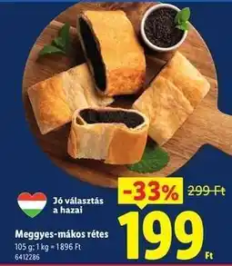 Lidl Meggyes-mákos rétes ajánlat