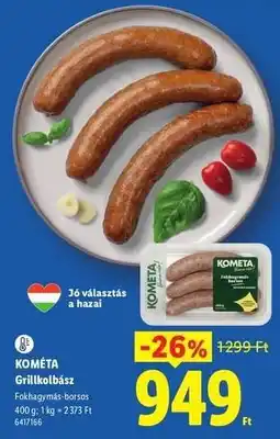 Lidl KOMETA Grillkolbász ajánlat