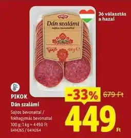 Lidl Dán szalámi ajánlat