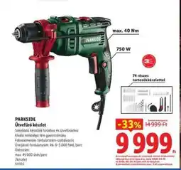 Lidl PARKSIDE Ütvefúró készlet ajánlat