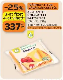 Auchan AUCHAN TIPP ÖMLESZTETT SAJTSZELET ajánlat