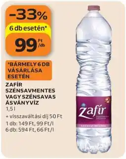 Auchan Zafír szénsavmentes vagy szénsavas ásványvíz ajánlat