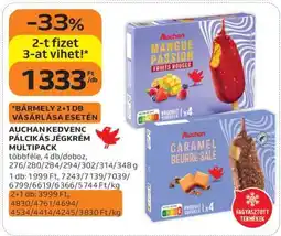 Auchan Auchan Kedvenc Pálcikás Jégkrém Multipack ajánlat