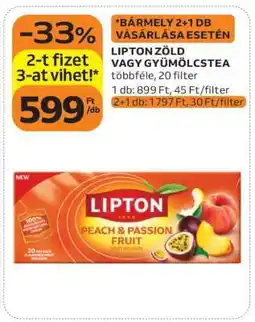 Auchan LIPTON ZÖLD VAGY GYÜMÖLCSTEA ajánlat