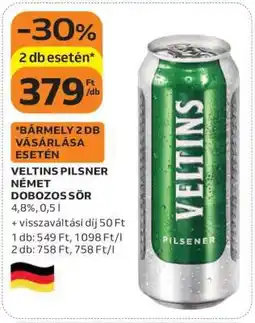 Auchan VELTINS PILSNER NÉMET DOBOZOS SÖR ajánlat