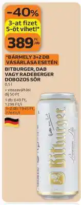 Auchan Bitburger, DAB vagy Radeberger dobozos sör ajánlat