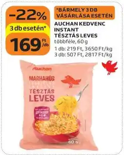 Auchan AUCHAN KEDVENC INSTANT TÉSZTÁS LEVES ajánlat