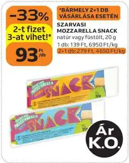 Auchan SZARVASI Mozzarella snack ajánlat