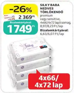 Auchan SILKY BABA NEDVES TÖRLŐKENDŐ ajánlat