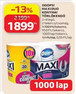 Auchan OOOPS! MAXI DUO KONYHAI TÖRLŐKENDŐ ajánlat