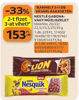 Auchan NESTLÉ Gabona- vagy Müzliszelet ajánlat
