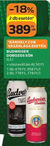 Auchan Budweiser dobozos sör ajánlat