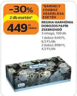 Auchan REGINA HARMÓNIA DOBOZOS PAPÍR ZSEBKENDŐ ajánlat