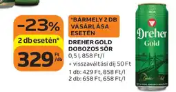 Auchan Dreher Gold Dobozos Sör ajánlat