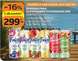 Auchan Borsodi Friss Alkoholmentes Dobozos Sör ajánlat