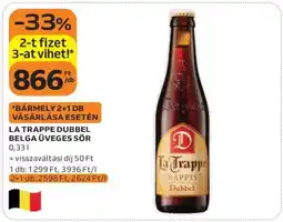 Auchan LA TRAPPE DUBBEL BELGA ÜVEGES SÖR ajánlat