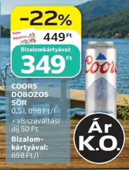 Auchan COORS DOBOZOS SÖR ajánlat