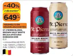 Auchan St. Pierre Blond, Brown vagy White Belga Apátsági Dobozos Sör ajánlat