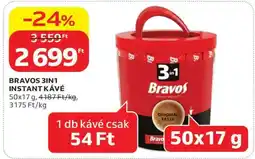Auchan BRAVOS 3in1 instant kávé ajánlat