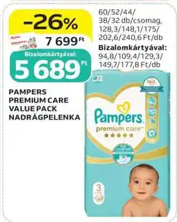 Auchan Pampers Premium Care Value Pack Nadrágpelenka ajánlat
