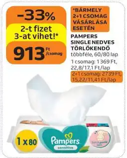 Auchan Pampers Single Nedves Törlőkendő ajánlat