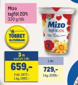 Metro Mizo tejföl 20% ajánlat