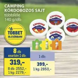 Metro CAMPING KÖRDOBOZOS SAJT ajánlat