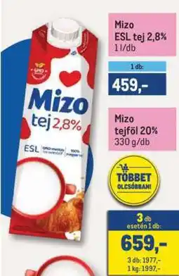 Metro Mizo ESL tej 2.8% ajánlat