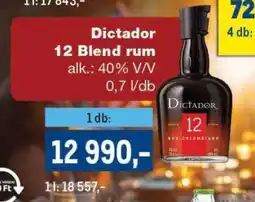 Metro Dictador 12 Blend rum ajánlat